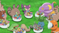 Rongrigou de Goh , Fouinette de Goh , Chenipan de Goh , Aspicot de Goh , Rattata de Goh , Lépidonille de Goh , Mystherbe de Goh , Abo de Goh , Canarticho de Goh et Kraknoix Kraknoix de Goh (de Goh)