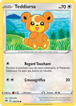 Teddiursa (Épée et Bouclier Ténèbres Embrasées 138)