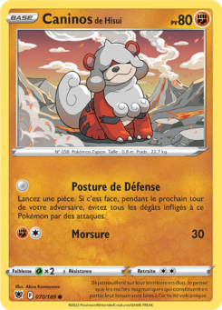 Caninos de Hisui (Épée et Bouclier Astres Radieux 070)
