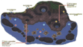 Plan du Récif de Poni dans Pokémon Ultra-Soleil et Ultra-Lune.