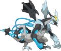 Artwork officiel de la forme Kyurem Noir en Mode Overdrive.