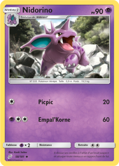 Nidorino (Soleil et Lune Duo de Choc 58)