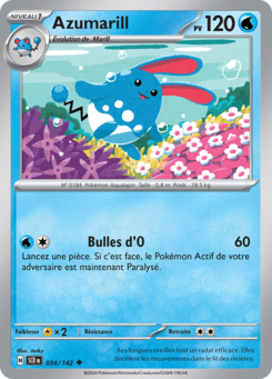 Azumarill (Écarlate et Violet Couronne Stellaire 034)
