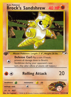 Brock's Sandshrew (Gym Heroes 71)