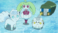 Goupix d'Alola (de Lilie), Candine (de Barbara), Togedemaru (de Chrys) et Chrysapile (de Chrys)