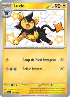 Luxio (Écarlate et Violet Destinées de Paldea 136)