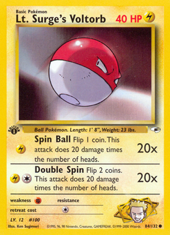 Lt. Surge's Voltorb (Gym Heroes 84)