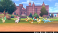 Des Pokémon de différents Dresseurs réunis dans un même campement.