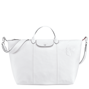 Longchamp Sac de voyage blanc avant.png