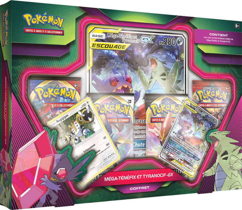 Carte Pokémon Jumeau Miracle SM11 101/094 : Méga Ténéfix & Tyranocif GX