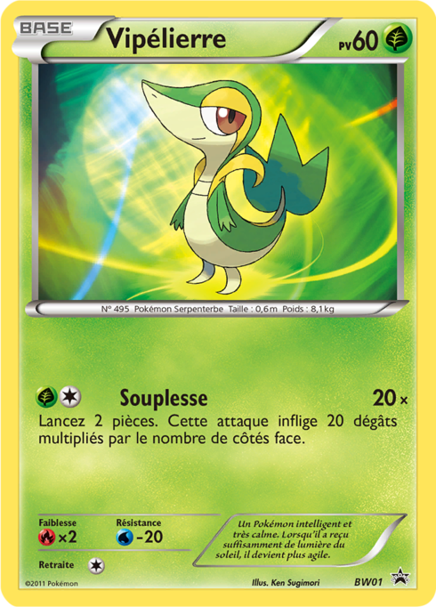 Carte Pokémon Carte Promo Noir & Blanc BW-P 018/BW-P : Vipélierre main image 0