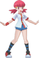 La tenue canonique de Blanche dans Pokémon Masters EX.