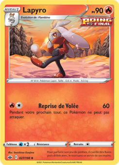Lapyro (Épée et Bouclier Règne de Glace 027)