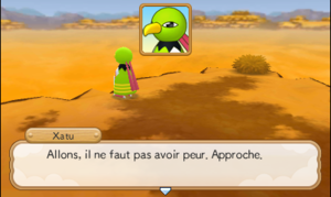 Après le départ du joueur, un autre Pokémon vient voir Xatu.