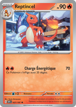 Reptincel (Écarlate et Violet Flammes Obsidiennes 027)