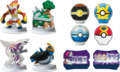 Simiabraz; Torterra, Palkia et Pingoléon, avec Luxe Ball, Rapide Ball, Scuba Ball et Bis Ball.