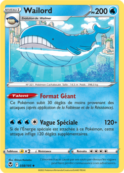 Wailord (Épée et Bouclier Tempête Argentée 038)