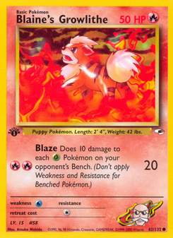 Blaine's Growlithe (Gym Heroes 62)