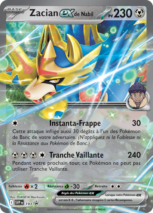 186/159 - Zacian Ex de Nabil - EV9 Aventures Ensemble
