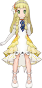 Le look de Lilie célébrant les 5 ans de Pokémon Masters EX.