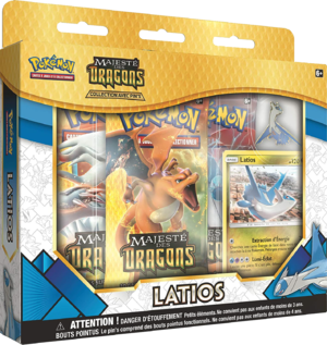 Collection avec pin's Majesté des Dragons Latios.png