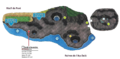 Plan du Récif de Poni et de l'extérieur des Ruines de l'Au-Delà dans Pokémon Soleil et Lune.