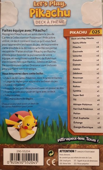Fichier:Deck Let's Play, Pikachu Verso.png
