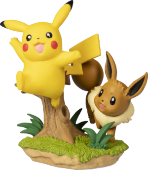 Figurine Pikachu et Évoli (Collection Poké Ball Pikachu et Évoli) JCC.png