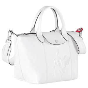 Longchamp Sac à main blanc trois quart.png