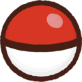 Sprite de la Poké Ball vue de dos.