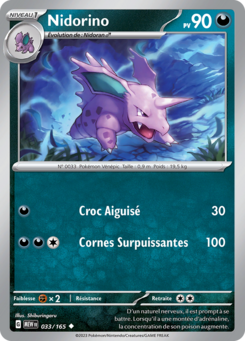 Nidorino (Écarlate et Violet 151 033)