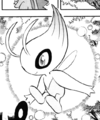 Celebi dans le chapitre 3 de Pokémon Fushigi no Dungeon: Honō no Tankentai