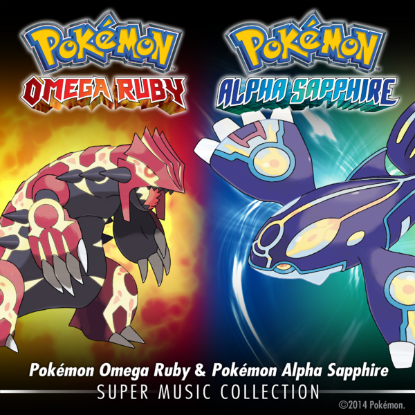 Fichier:Pochette Pokémon Omega Ruby & Pokémon Alpha Sapphire Super Music Collection Recto.png
