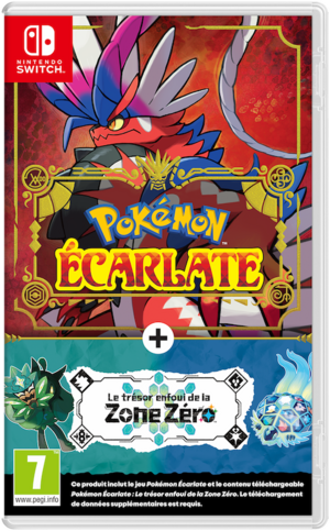 Jaquette de Pokémon Écarlate + Le trésor enfoui de la Zone Zéro.png