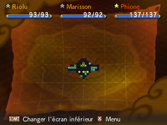 La carte du dernier étage, représentant la tête de Deoxys.