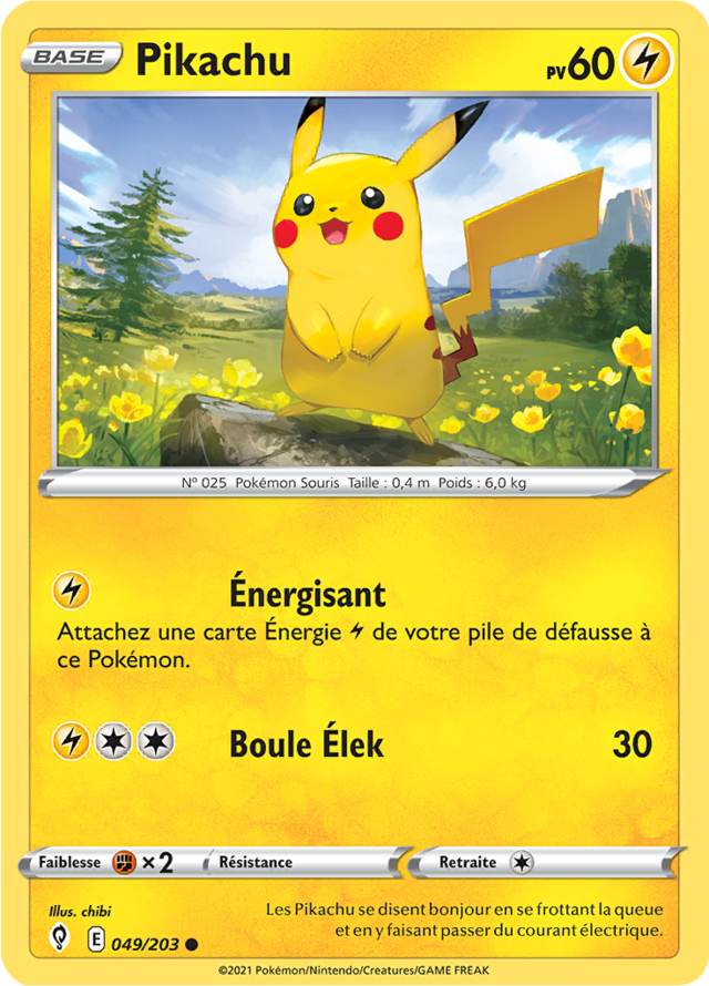 Pikachu (Épée et Bouclier Évolution Céleste 049) — Poképédia