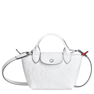Longchamp Petit sac à main blanc avant.png
