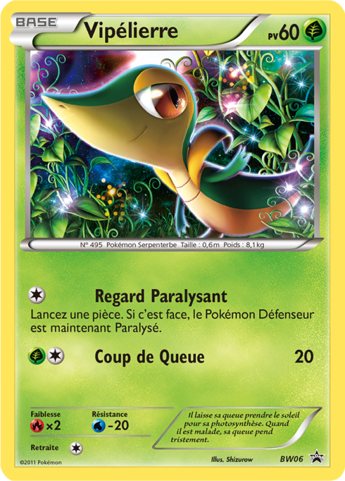 Carte Pokémon Carte Promo Noir & Blanc BW-P 034/BW-P : Vipélierre main image 1
