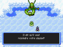 Rayquaza se laisse recruter.