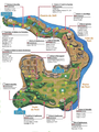 Plan de la Forêt de Poni, de la Plaine de Poni, de la Côte de Poni et du Chemin du Défi dans Pokémon Soleil et Lune.