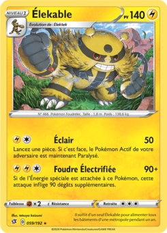 Élekable (Épée et Bouclier Clash des Rebelles 059)