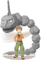 Pierre et Onix dans Pokémon Masters EX.