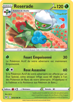 Roserade (Épée et Bouclier Origine Perdue 015)