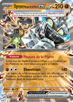 Ogerpon Masque de la Pierre-ex (Écarlate et Violet Évolutions Prismatiques 058)
