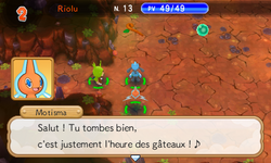 Motisma invite le joueur à prendre le goûter…