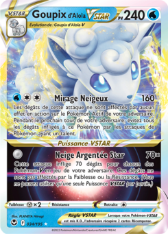 Goupix d'Alola-VSTAR (Épée et Bouclier Tempête Argentée 034)