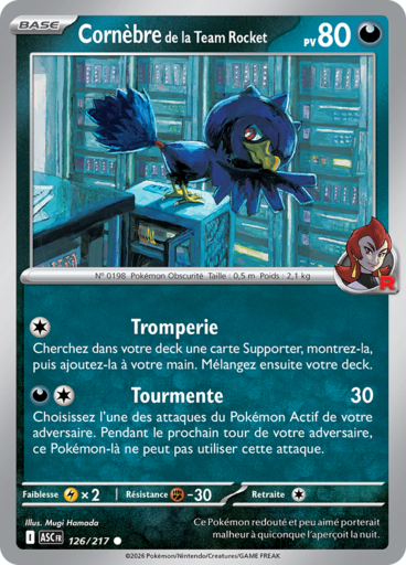 Cornèbre de la Team Rocket (Méga-Évolution Héros Transcendants 126)