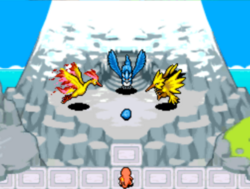 Les trois oiseaux mettent leurs forces en commun pour former la Pierre Vortex.