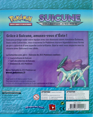 Collection avec pin's Suicune Verso.png