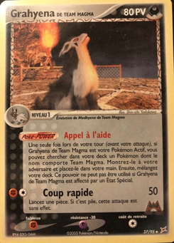 Grahyena de Team Magma (EX Team Magma VS Team Aqua 37)